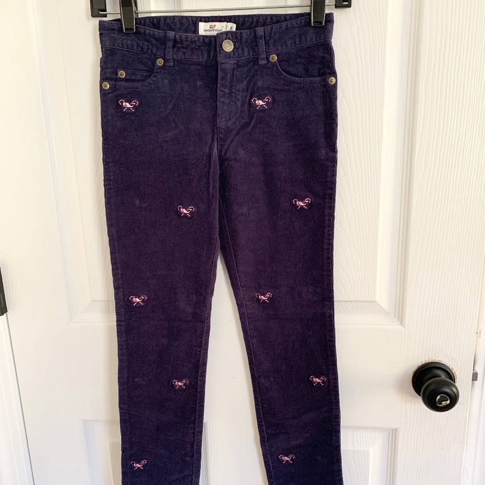 NWT Vineyard Vines holiday blue corduroy pants sz 8